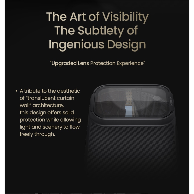 Nillkin CarboProp Aramid mágneses hátlap Apple iPhone 17 Pro Max készülékhez Fekete