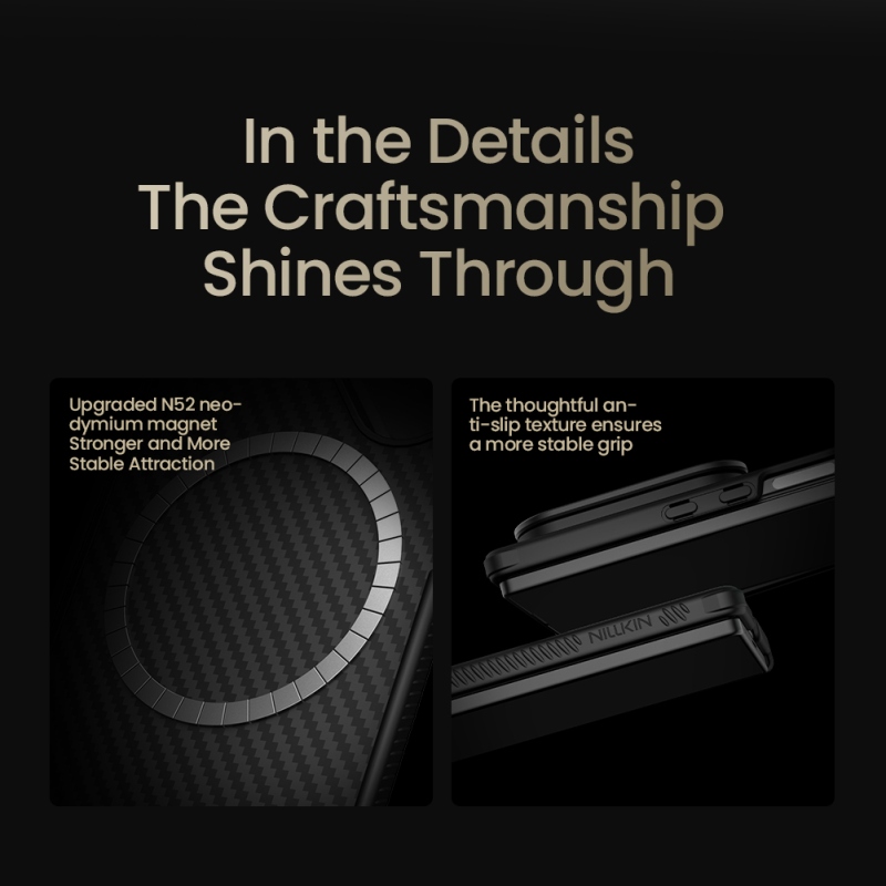 Nillkin CarboProp Aramid mágneses hátsó borító Samsung Galaxy Z Fold 7 Fekete