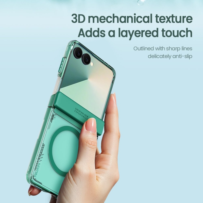 Nillkin Iceblade mágneses tok Samsung Galaxy Z Flip 7 készülékhez, zöld