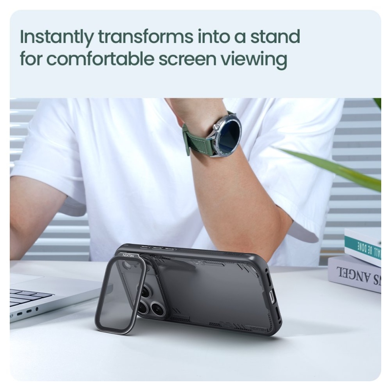 Nillkin Iceblade kelléktámasz Apple iPhone 17 Pro sötét éjszakai fekete