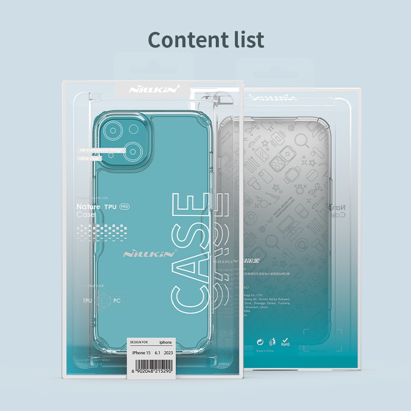 Nillkin Nature TPU PRO borító Apple iPhone 15 készülékhez - átlátszó