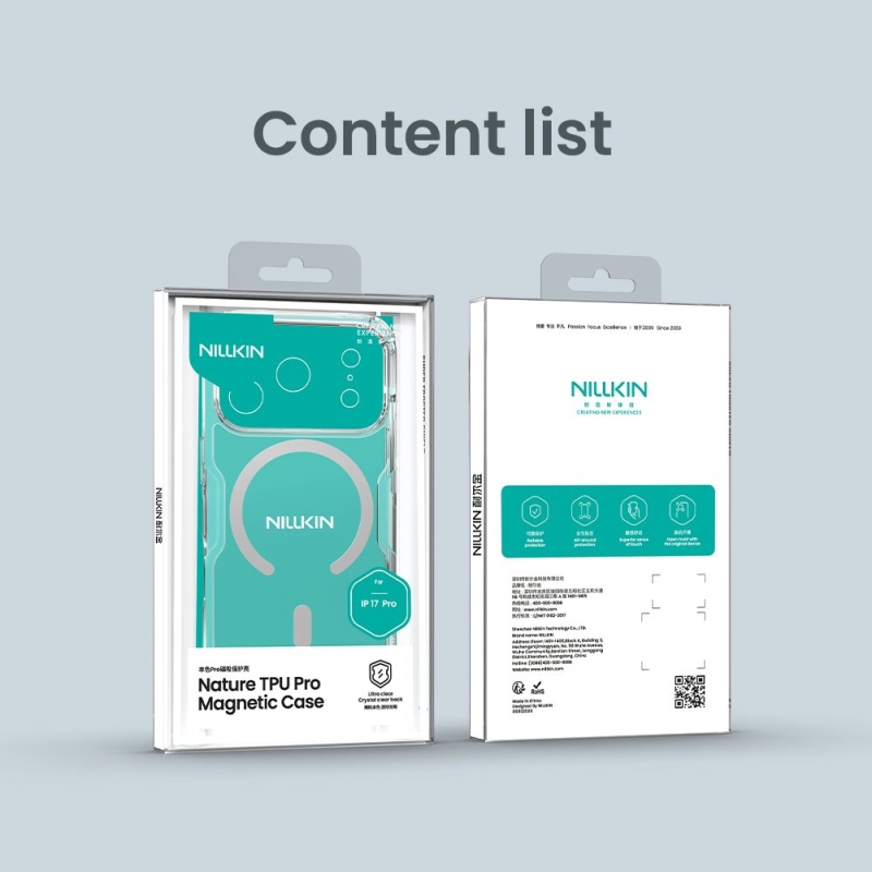 Nillkin Nature TPU PRO mágneses borító Apple iPhone 17 Pro átlátszóhoz