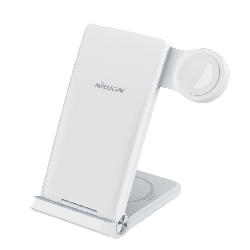 Nillkin PowerTrio 3in1 vezeték nélküli töltő az Apple Watch-hoz Fehér (MFI)