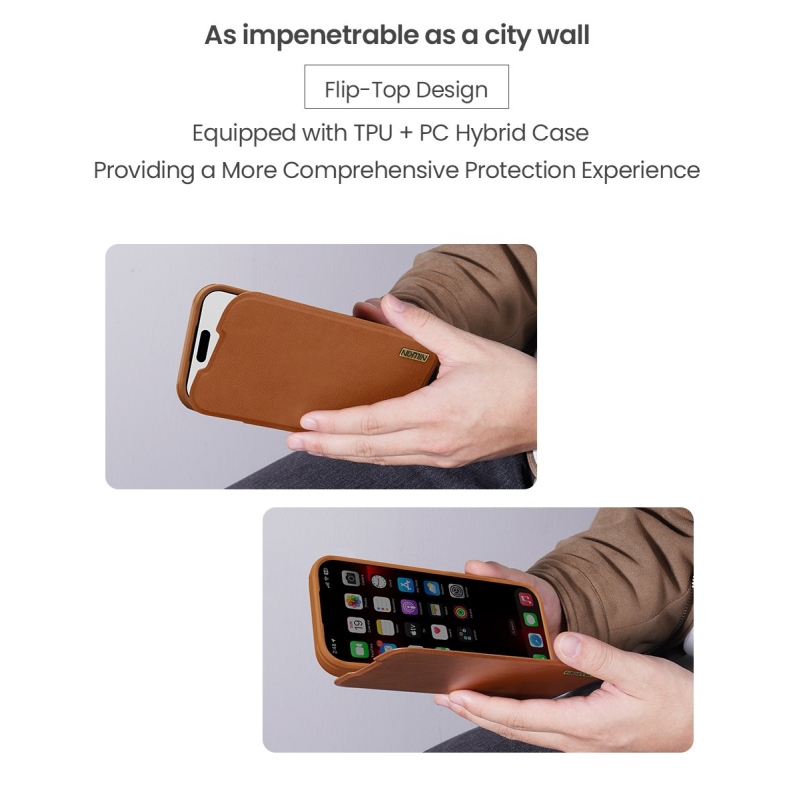 Nillkin Qin Book PRO tok Apple iPhone 17 Fekete