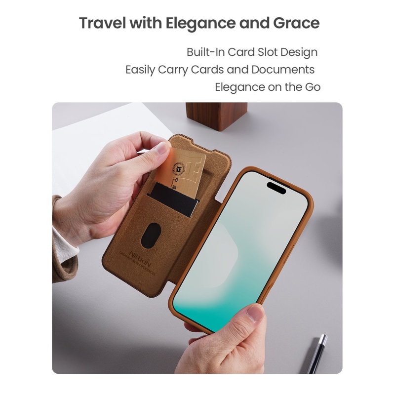 Nillkin Qin Book PRO tok Apple iPhone 17 barna