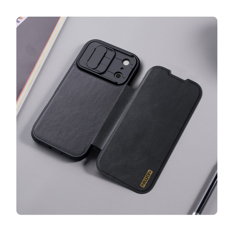 Nillkin Qin Book PRO tok az Apple iPhone 17 Pro számára Fekete