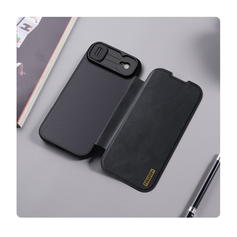 Nillkin Qin Book PRO tok Apple iPhone Air barna színű iPhone Airhez