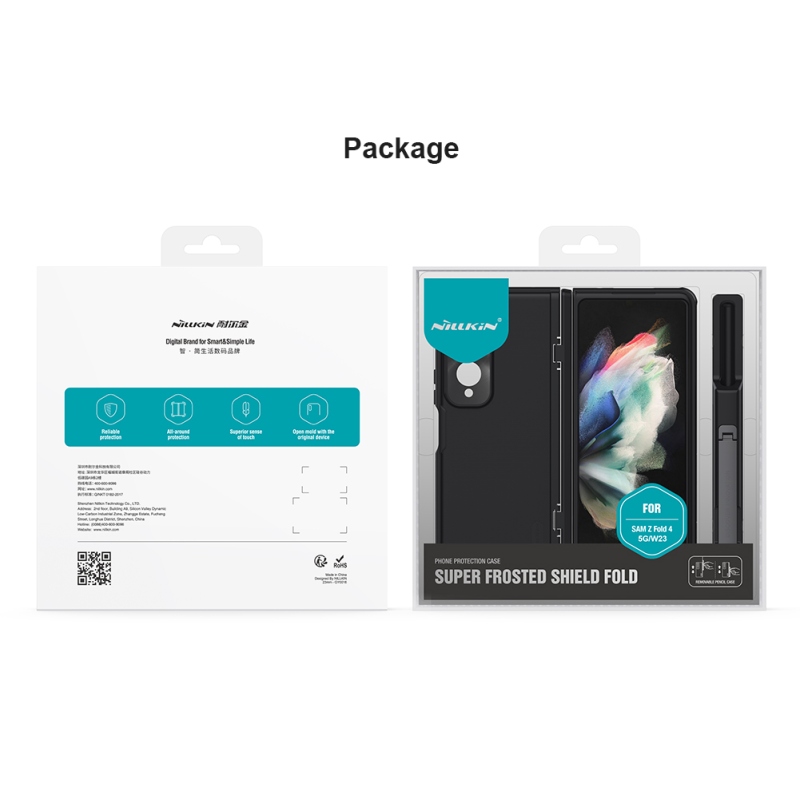 Nillkin Super Frosted FOLD Slot+Stand Back Cover for Samsung Galaxy Z Fold 4 Fekete fekete
