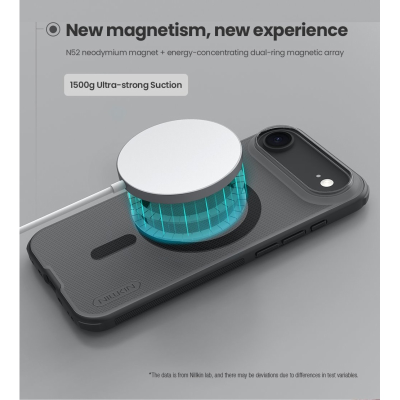 Nillkin Super Frosted PRO mágneses hátlap az Apple iPhone Air készülékhez Átlátszó fekete