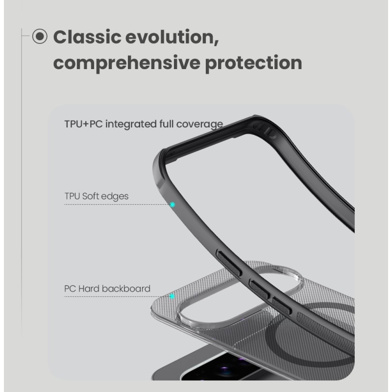 Nillkin Super Frosted PRO mágneses hátlap a Google Pixel 10/10 Pro számára Átlátszó fekete