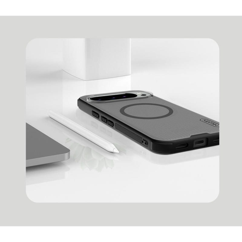 Nillkin Super Frosted PRO mágneses hátlap a Google Pixel 10/10 Pro számára Átlátszó fekete