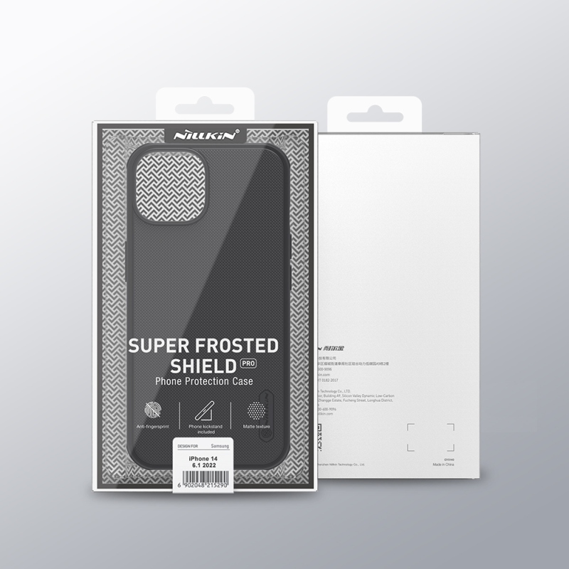 Nillkin Super Frosted PRO hátlap Apple iPhone 13/14 fekete (logó kivágás nélkül)