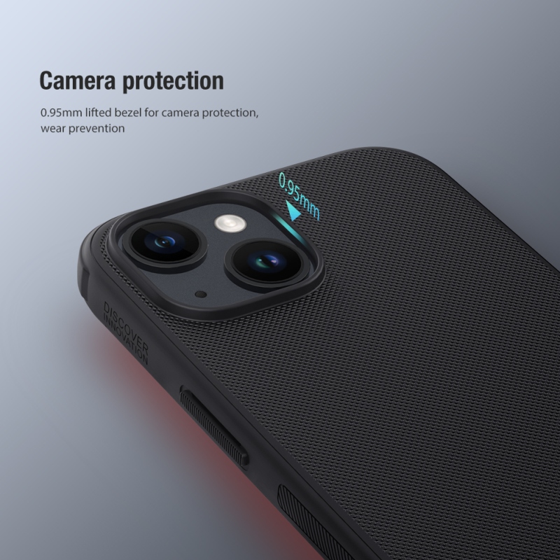Nillkin Super Frosted PRO hátlap Apple iPhone 15 fekete (logó kivágás nélkül)