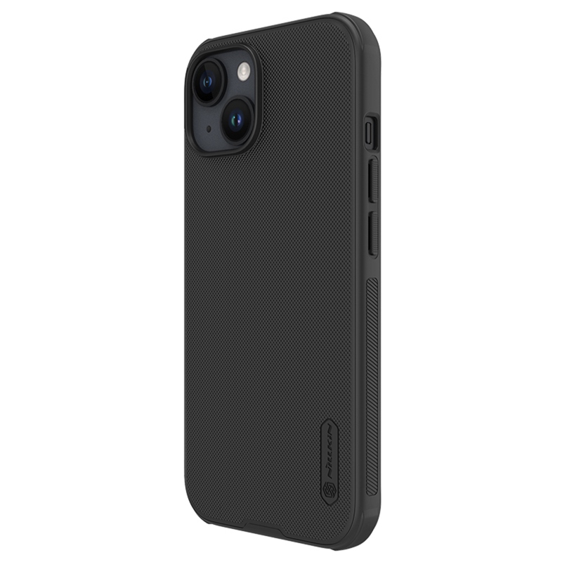 Nillkin Super Frosted PRO hátlap Apple iPhone 15 fekete (logó kivágás nélkül)