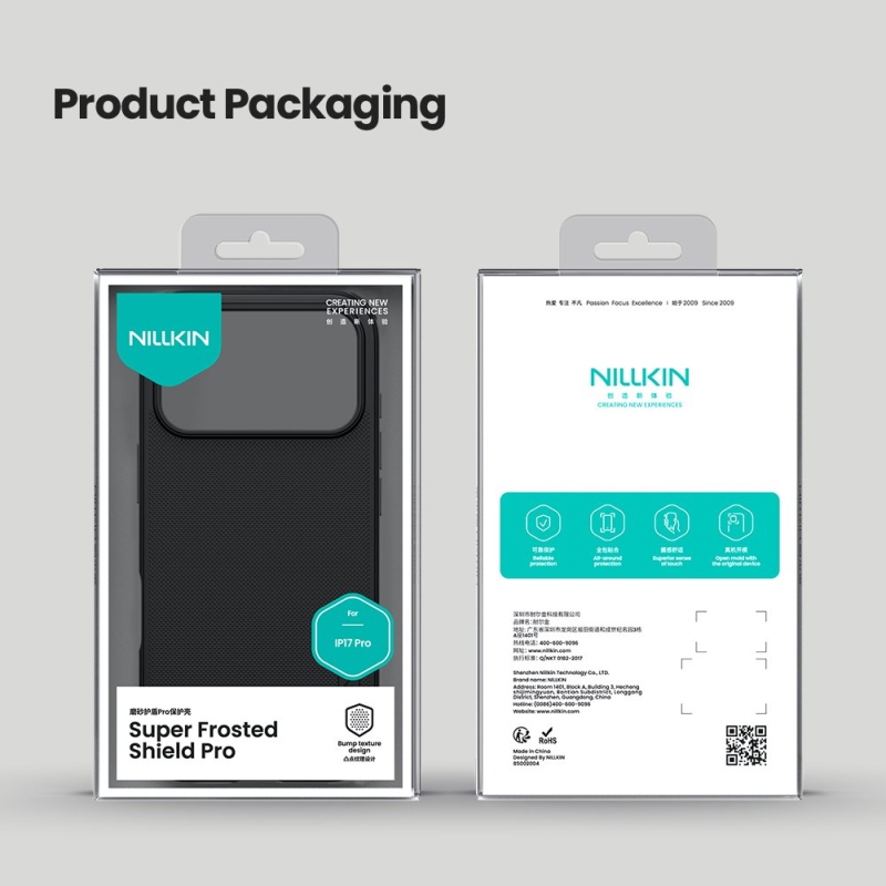 Nillkin Super Frosted PRO hátlap az Apple iPhone 17 Pro készülékhez Titánium szürke