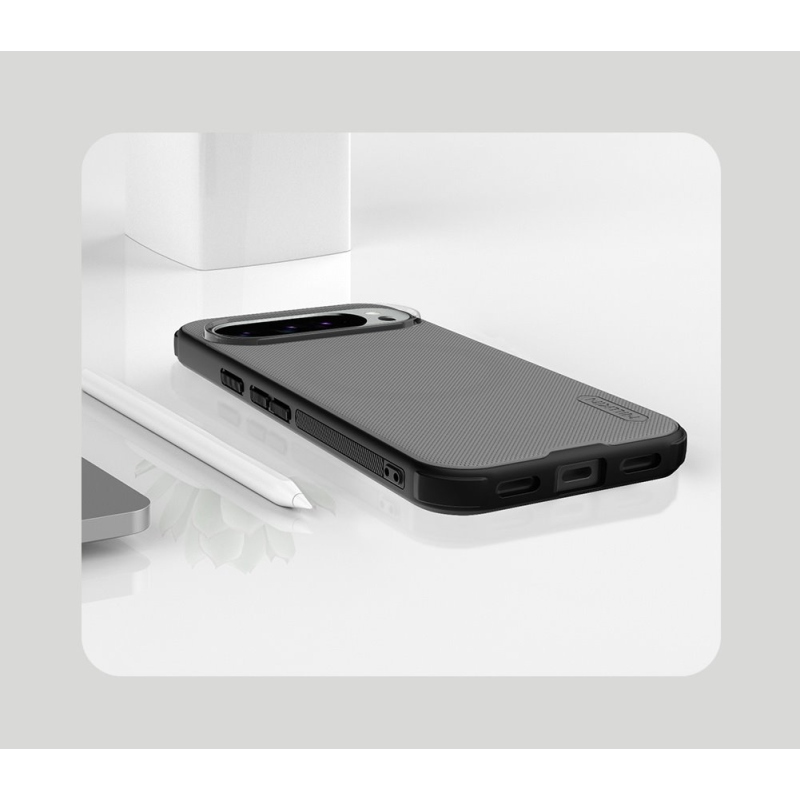 Nillkin Super Frosted PRO hátlap a Google Pixel 10 Pro XL-hez átlátszó fekete színben