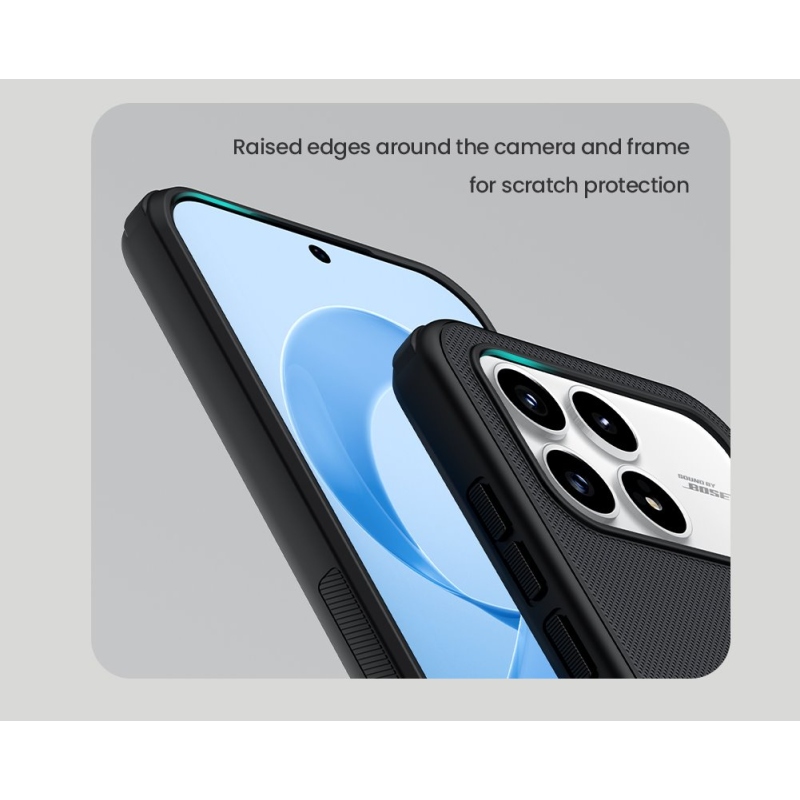 Nillkin Super Frosted PRO hátlap Poco F8 Pro-hoz, fekete