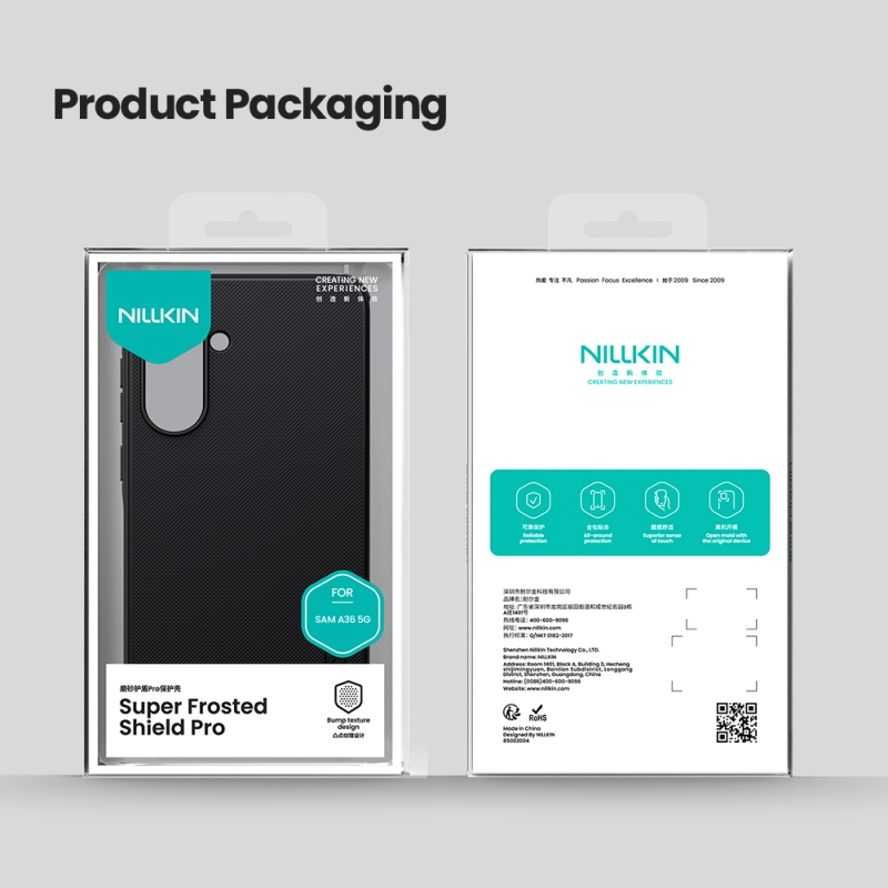 Nillkin Super Frosted PRO hátlap a Samsung Galaxy A36 5G számára Fekete