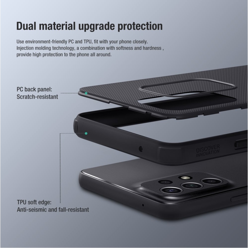 Nillkin Super Frosted PRO hátlap a Samsung Galaxy A53 5G számára Fekete