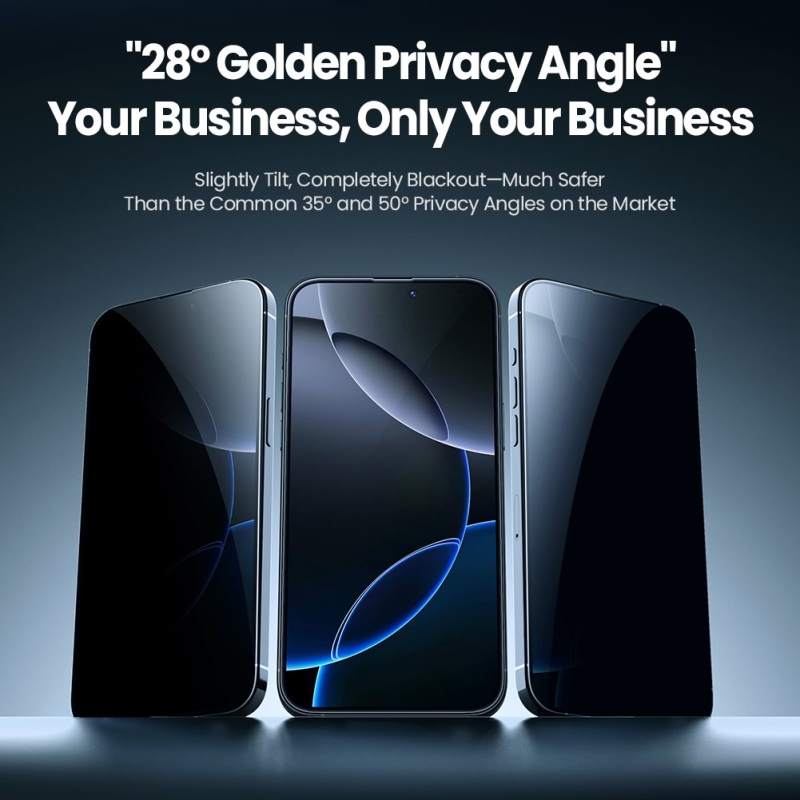 Nillkin Edzett üveg 0.25mm Guardian 2.5D Apple iPhone 16 Pro Max fekete (applikátorral)