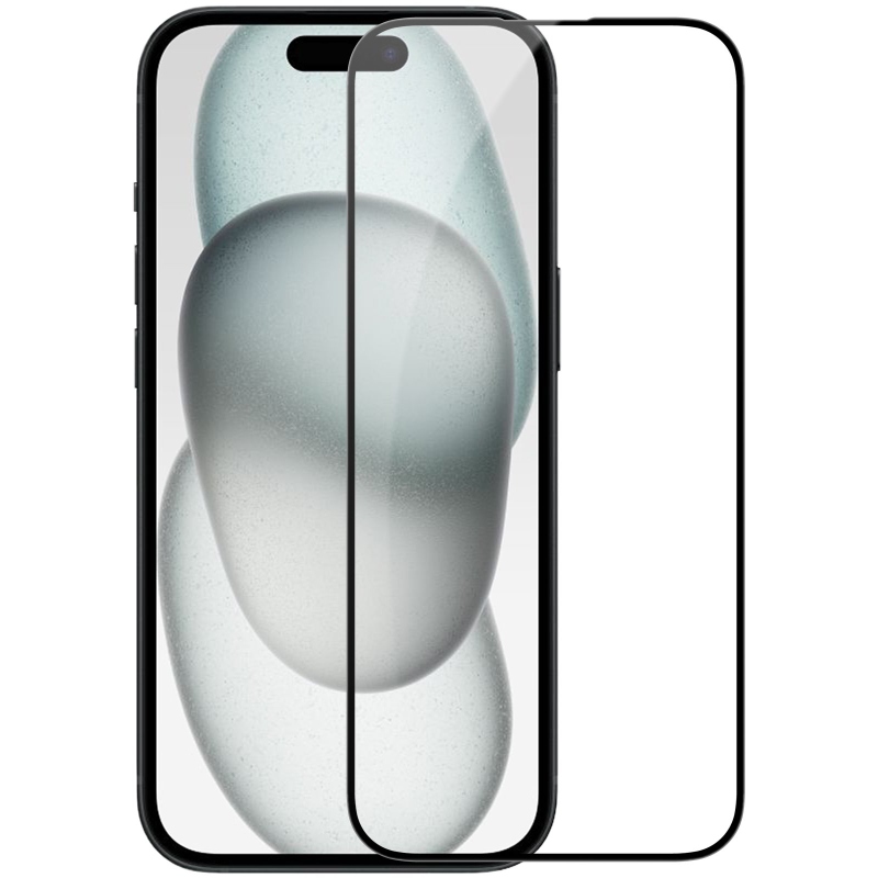 Nillkin edzett üveg 2.5D CP+ PRO fekete az Apple iPhone 15 készülékhez
