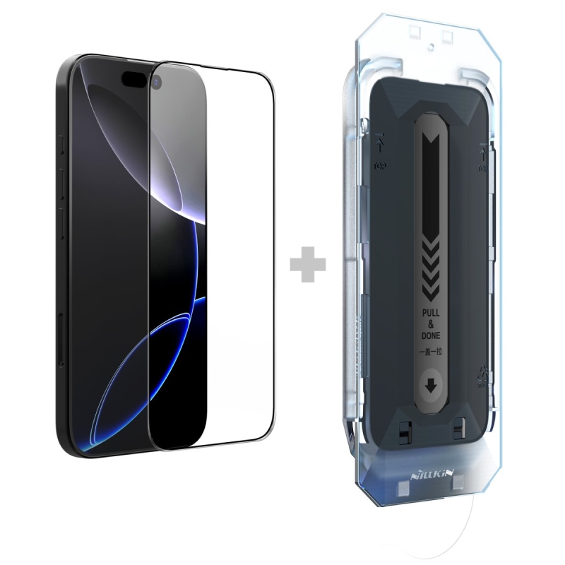 Nillkin edzett üveg 2.5D CP+ PRO fekete Apple iPhone 16 Pro Max készülékhez (applikátorral)