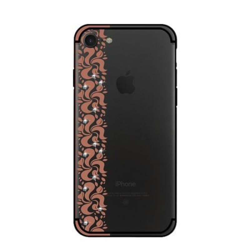 Nixi zselés tok csipke motívummal iPhone 7 és iPhone 8 készülékhez - barna