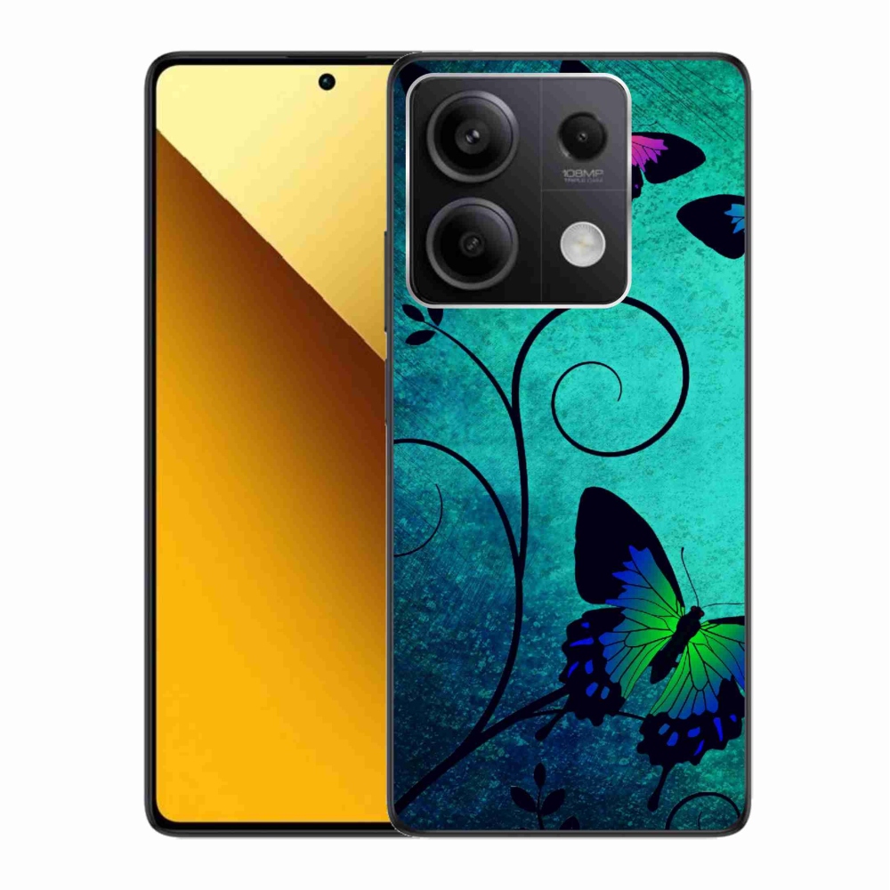 Gél borítás mmCase a Xiaomi Redmi Note 13 5G számára - színes pillangók