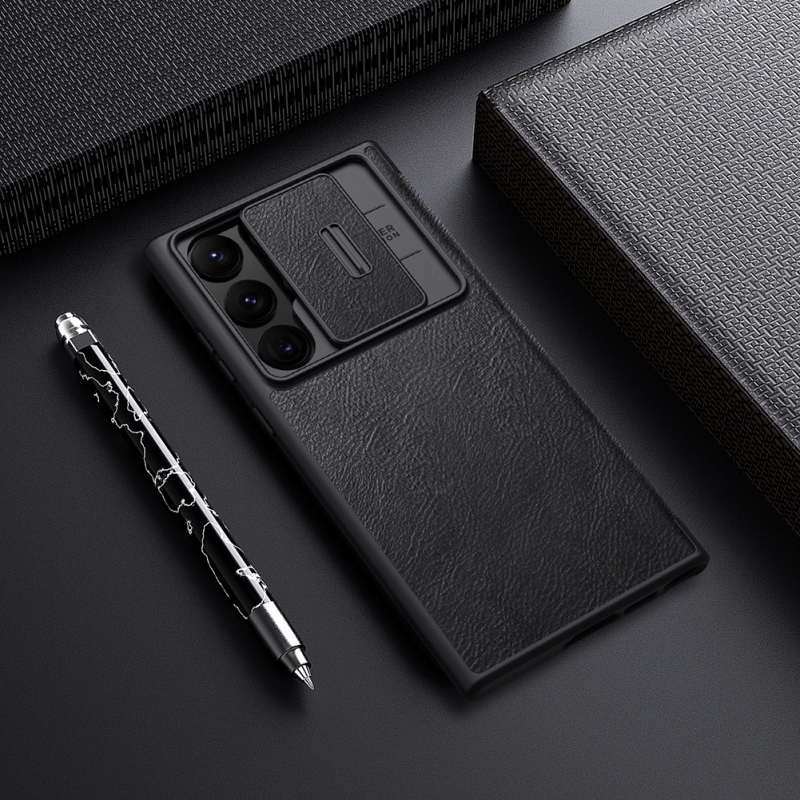 Nillkin Qin Book PRO tok Samsung Galaxy S23 Ultra fekete