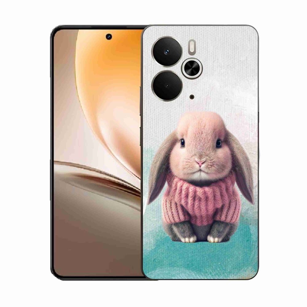 Gél borítás mmCase a Realme 14 5G számára - nyúl pulóverben