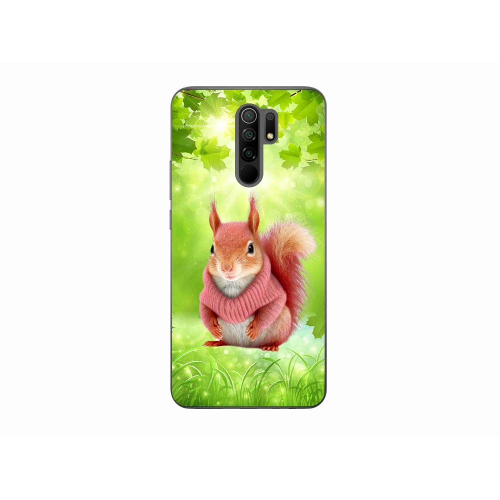 Gél borítás mmCase a Xiaomi Redmi 9-hez - mókus pulóverben