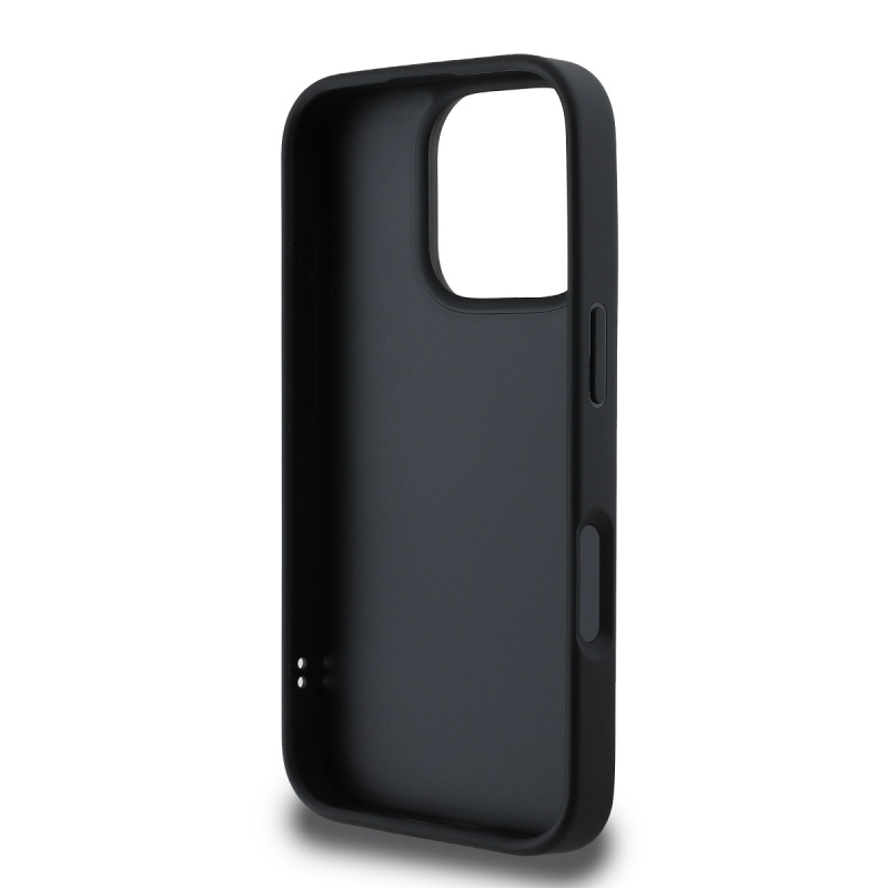 Guess PU bőr steppelt hátlap iPhone 16 Pro Fekete