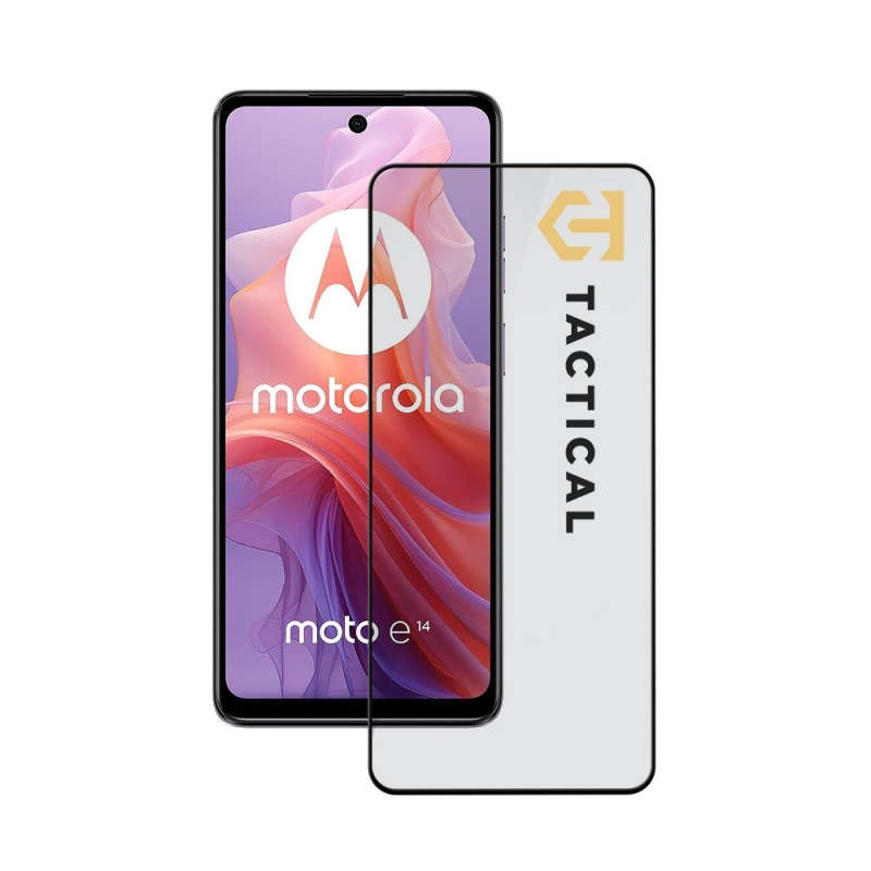 Tactical Glass Shield 5D üveg a Motorola E14 fekete készülékhez