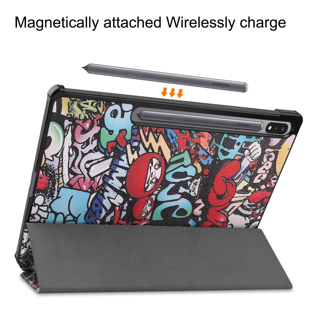 Nyomtatás intelligens záró tok Samsung Galaxy Tab S9+/Tab S10+ - graffiti