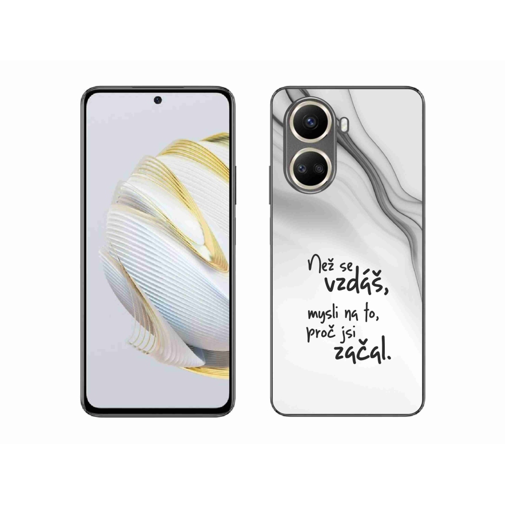 Gél borítás mmCase a Huawei Nova 10 SE-n - idézet 2 fehér háttér