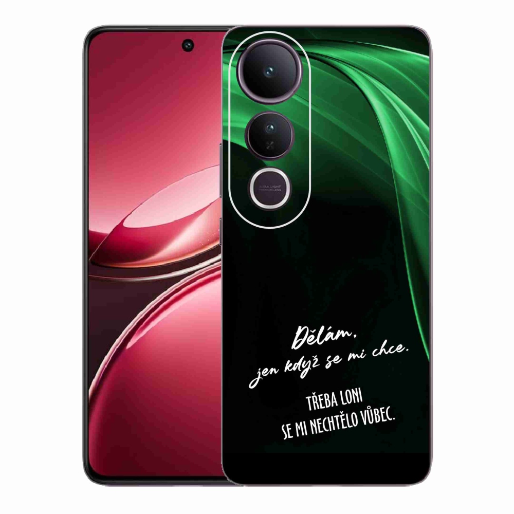 Gél borító mmCase a Vivo V50 Lite 4G/5G készülékhez - vicces szöveg 12 fekete háttérrel