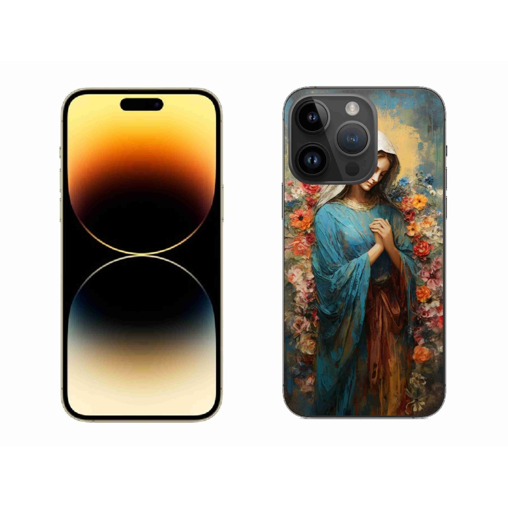 Zselés borítás mmCase iPhone 14 Pro Max készülékhez - szent nő