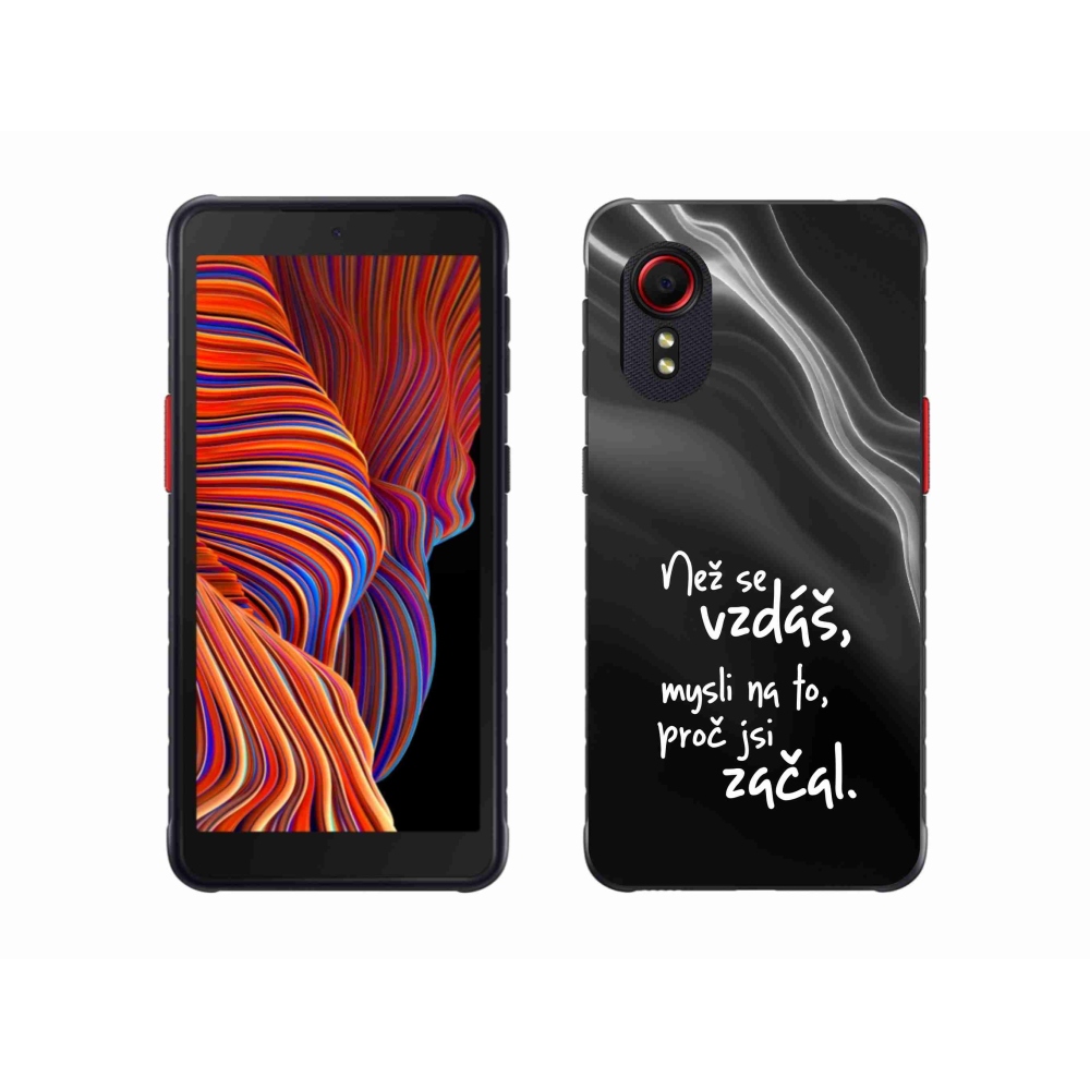 Gél borítás mmCase Samsung Galaxy Xcover 5 - idézet 2 fekete háttér