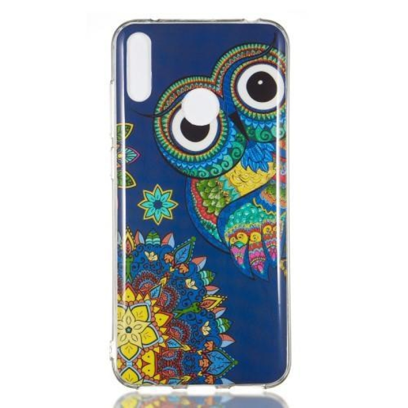 Éjjeli fényes gél tok mobil Huawei Y7 (2019) - bagoly