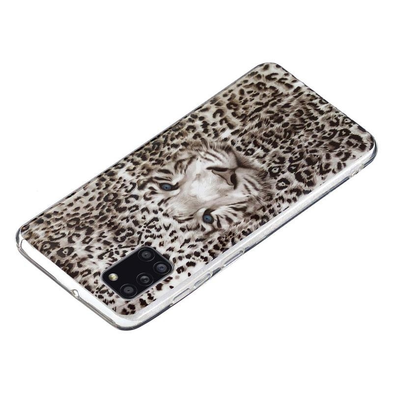 Éjjeli fényes zselés tok mobil Samsung Galaxy A31 - leopárd