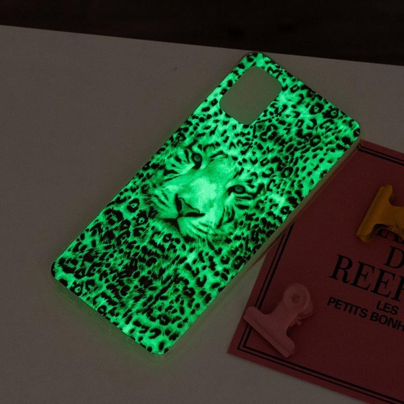 Éjjeli fényes zselés tok mobil Samsung Galaxy A31 - leopárd