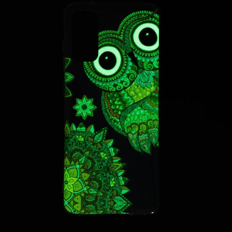 Éjjeli fényes zselés tok mobil Samsung Galaxy A52 5G/4G/A52s 5G - színes bagoly