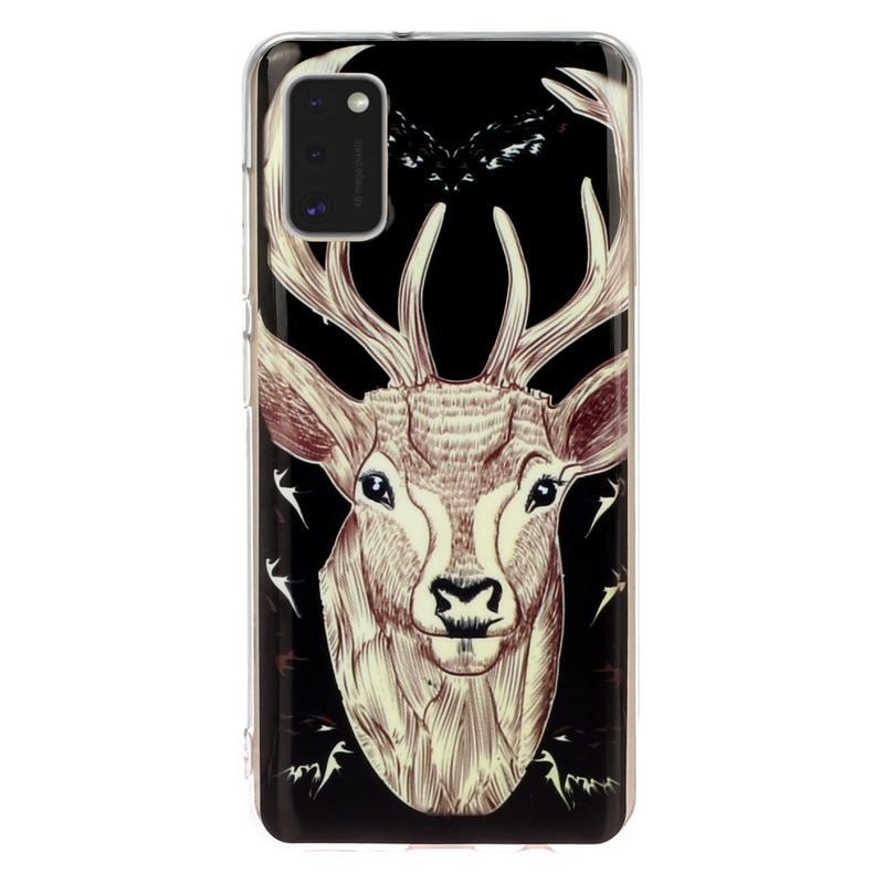 Éjjeli fényes gél tok mobil Samsung Galaxy A41 - szarvas