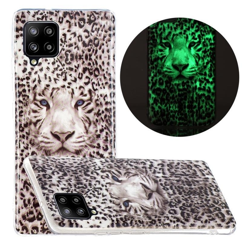 Éjjeli fényes zselés tok Samsung Galaxy A42 5G - leopárd
