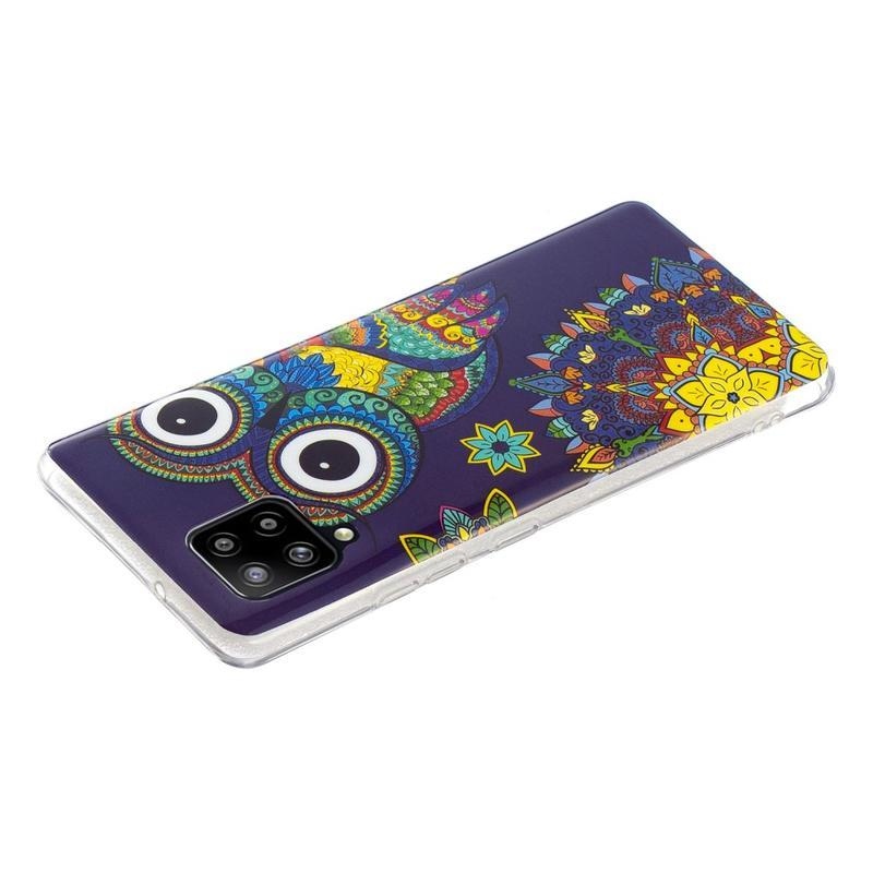 Éjjeli fényes zselés tok mobil Samsung Galaxy A42 5G - bagoly
