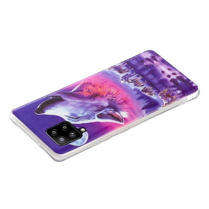 Éjjeli fényes zselés tok Samsung Galaxy A42 5G - Howling Wolf