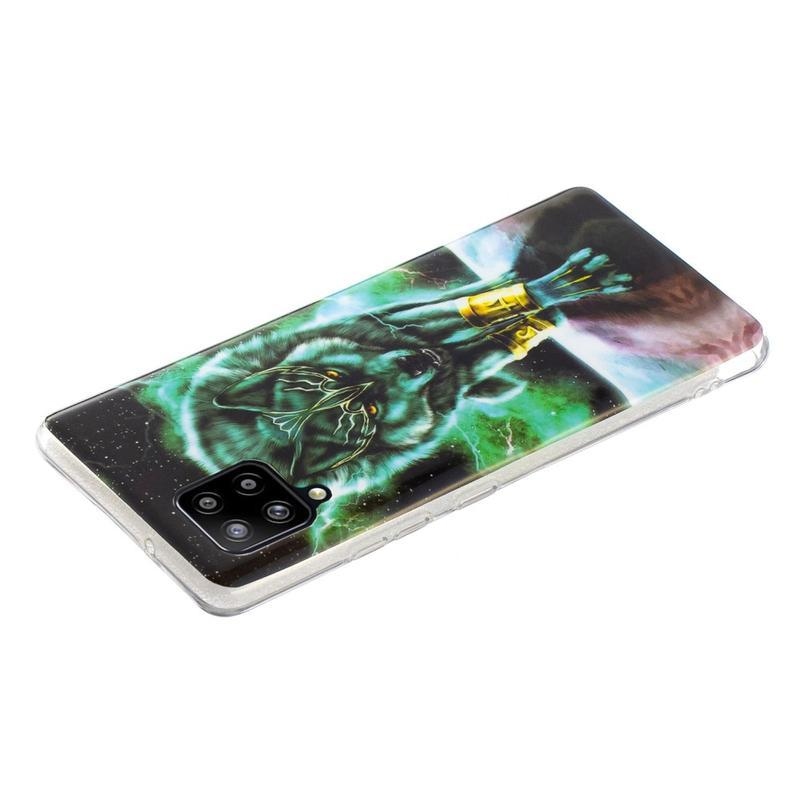 Éjfényes zselés tok mobil Samsung Galaxy A42 5G - vad farkas