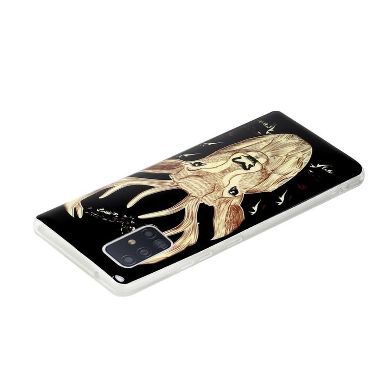 Éjjeli fényes gél tok mobil Samsung Galaxy A51 5G - szarvas