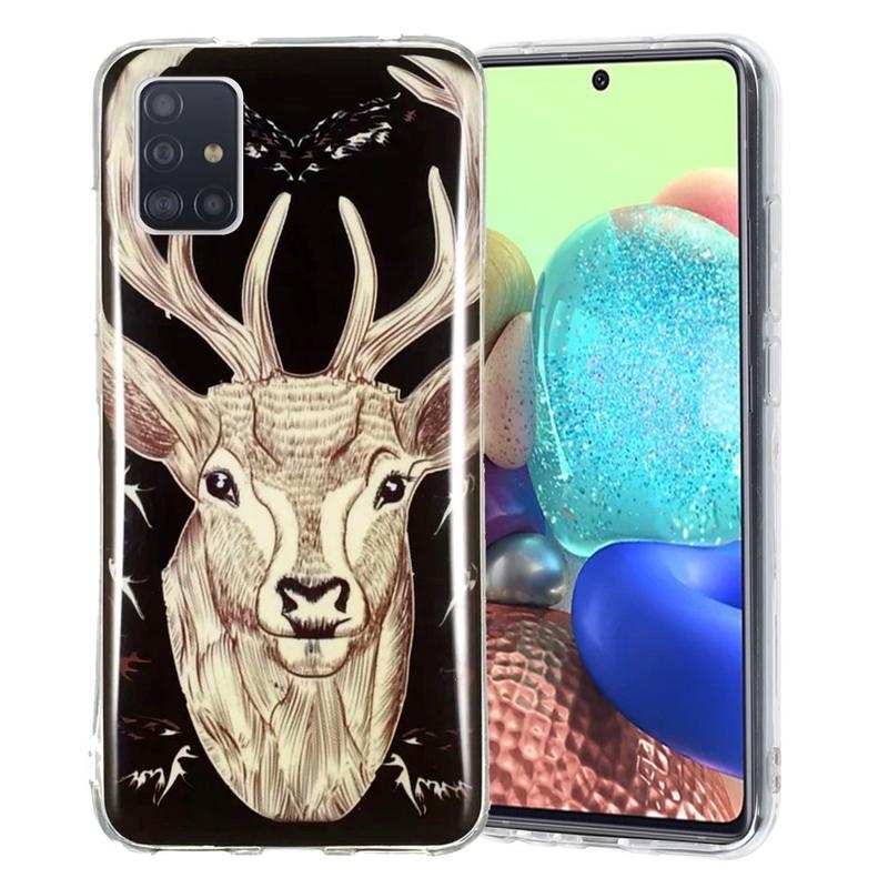Éjjeli fényes gél tok mobil Samsung Galaxy A51 5G - szarvas