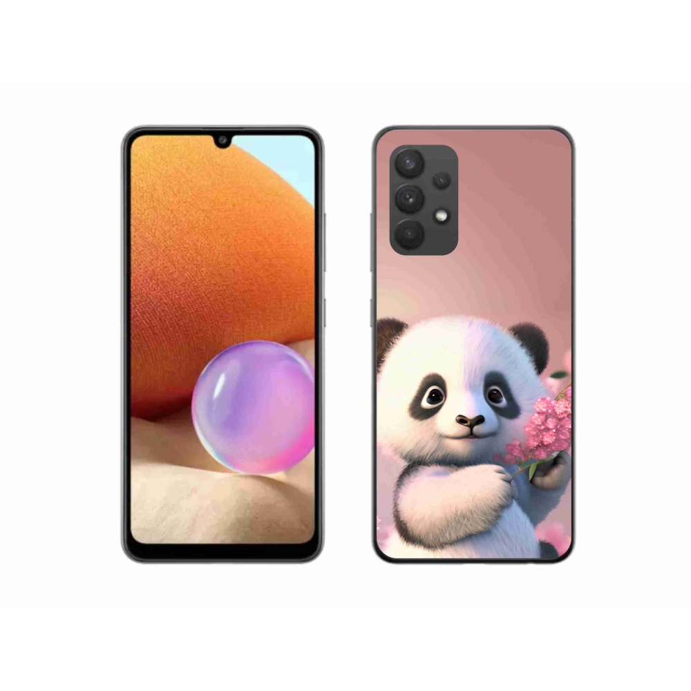 Gél borítás mmCase Samsung Galaxy A32 4G - aranyos panda